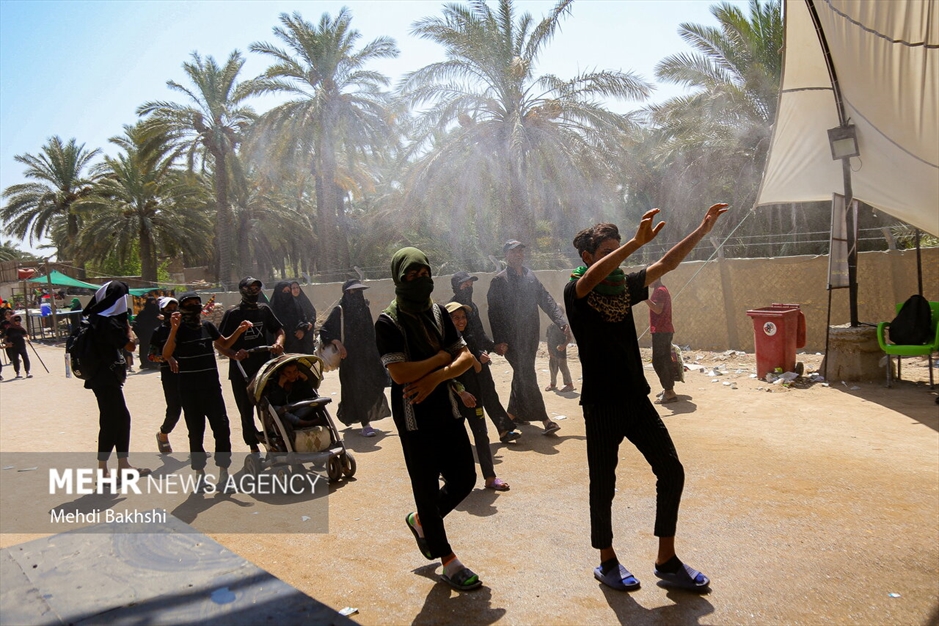 راهپیمایی زوار از حله به کربلا