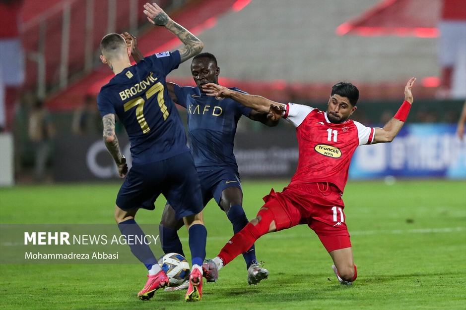 دیدار تیم های فوتبال پرسپولیس تهران و النصر عربستان