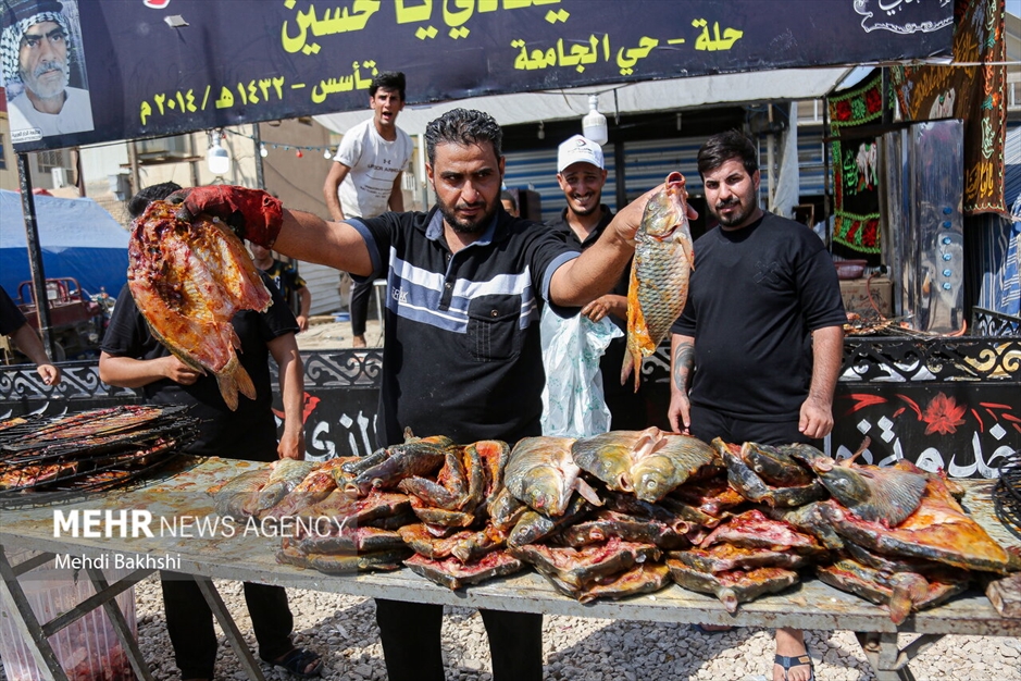 راهپیمایی زوار از حله به کربلا
