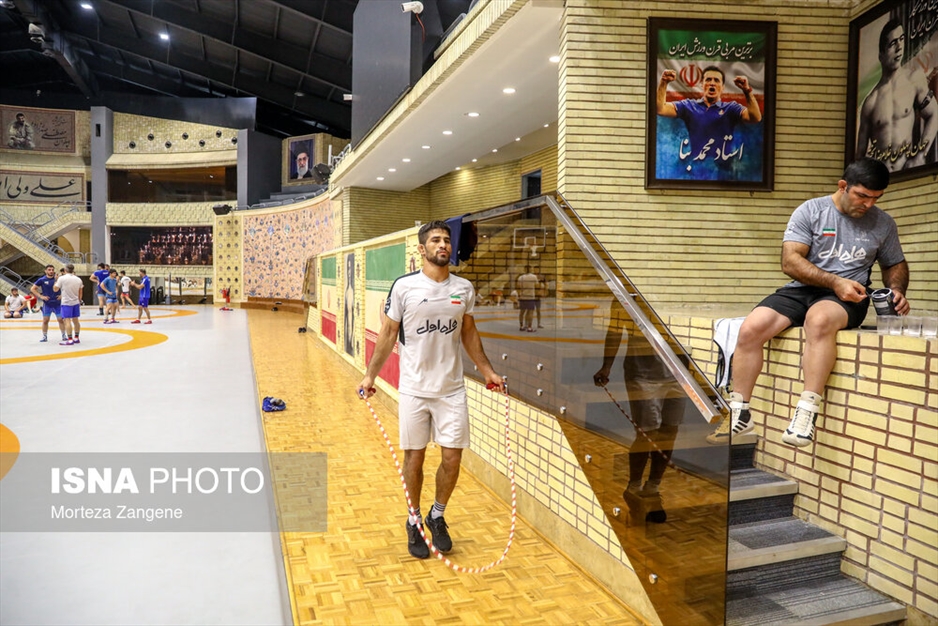 آخرین تمرین تیم ملی کشتی آزاد پیش از مسابقات قهرمانی جهان ۲۰۲۳