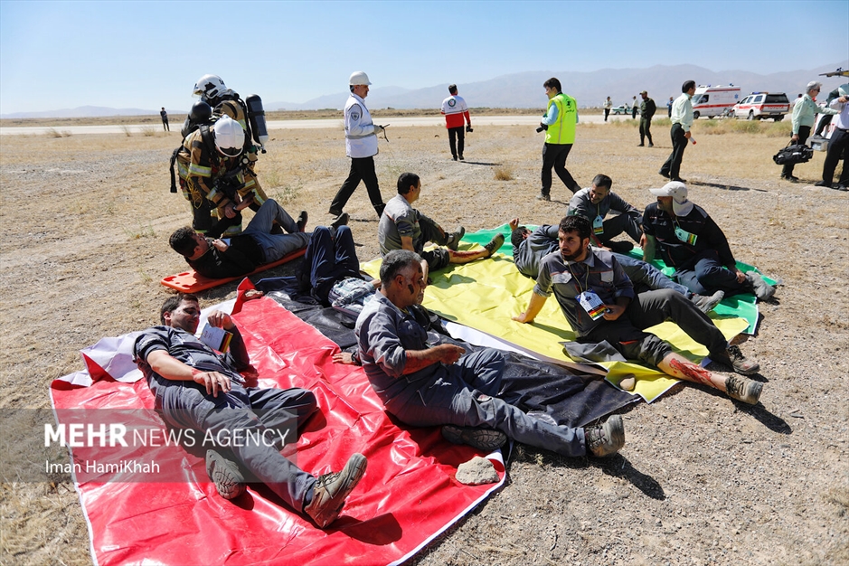 مانور طرح اضطراری در فرودگاه همدان