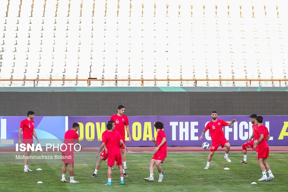 تمرین و نشست خبری تیم فوتبال پرسپولیس پیش از دیدار با النصر عربستان