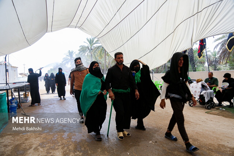 راهپیمایی زوار از حله به کربلا