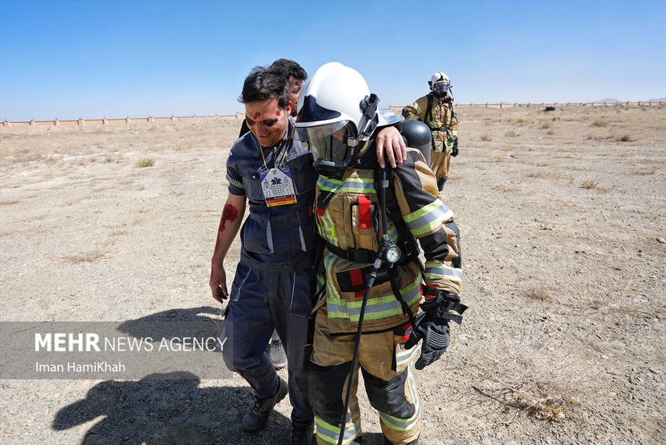 مانور طرح اضطراری در فرودگاه همدان