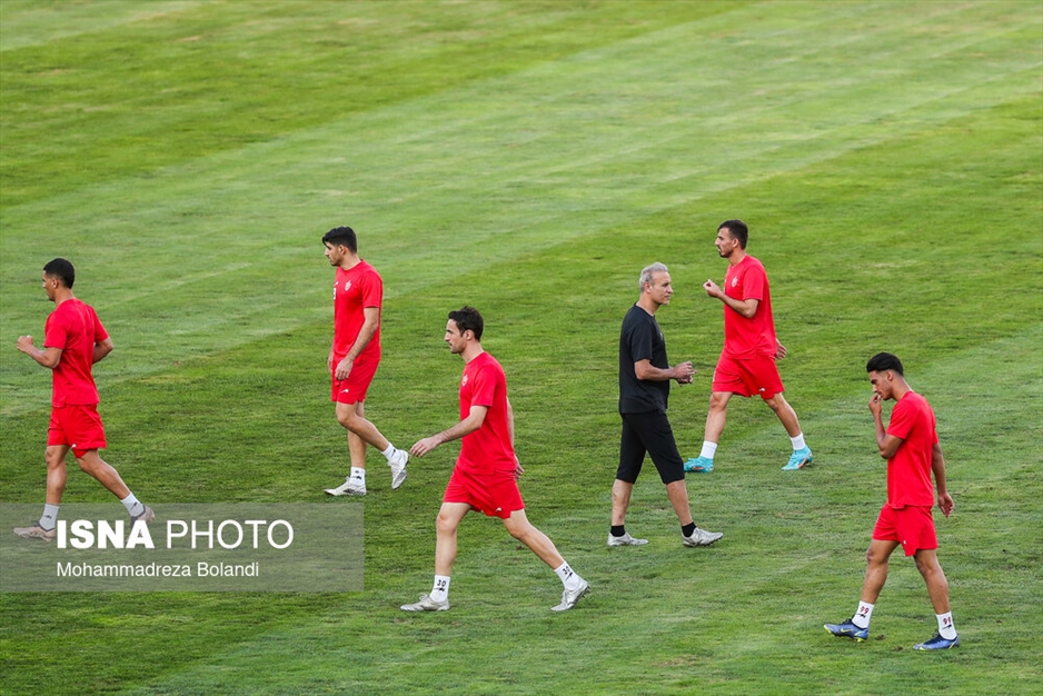 تمرین و نشست خبری تیم فوتبال پرسپولیس پیش از دیدار با النصر عربستان