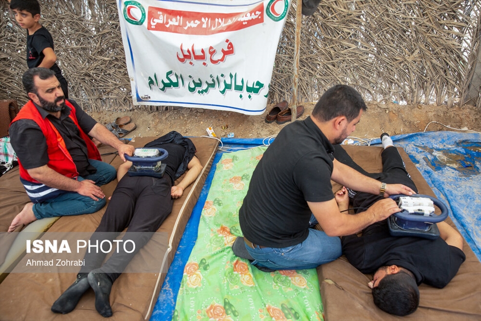 پیاده روی زائرین اربعین از حله به سمت طویریج