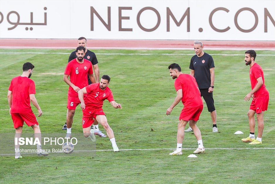 تمرین و نشست خبری تیم فوتبال پرسپولیس پیش از دیدار با النصر عربستان