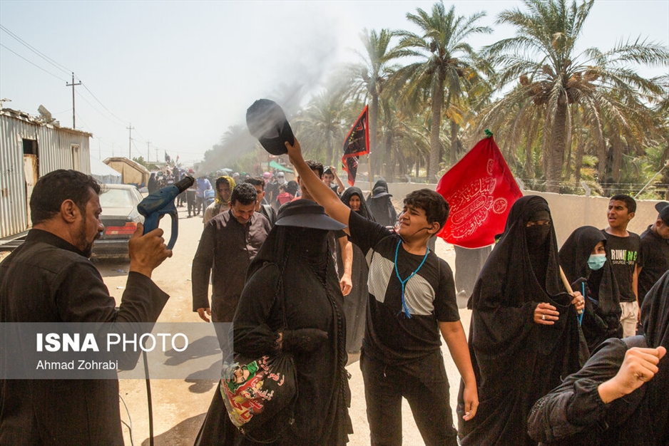 پیاده روی زائرین اربعین از حله به سمت طویریج