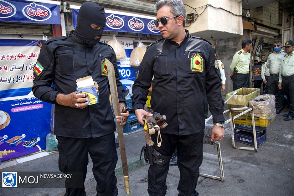 بازسازی صحنه درگیری و قدرت نمایی اراذل و اوباش در منطقه زمزم تهران 