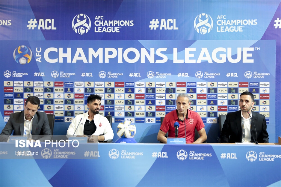 تمرین و نشست خبری تیم فوتبال پرسپولیس پیش از دیدار با النصر عربستان