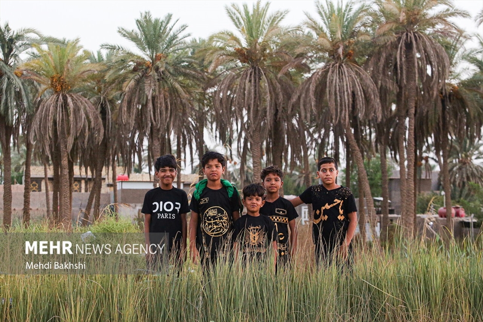 پیاده روی زائرین اربعین در منطقه بابلِ عراق