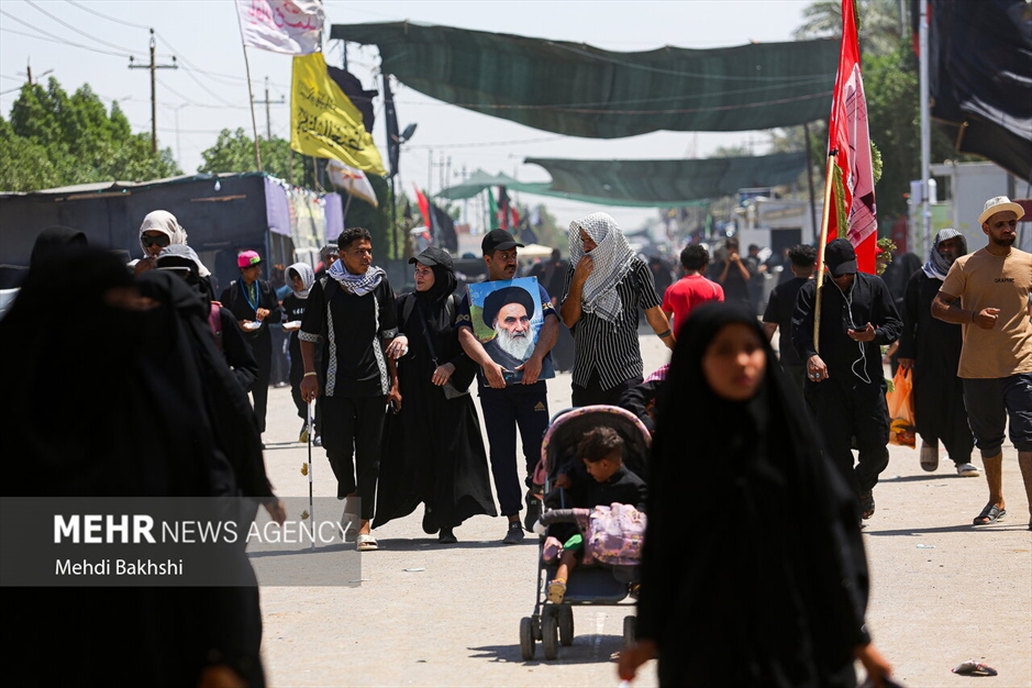 راهپیمایی زوار از حله به کربلا