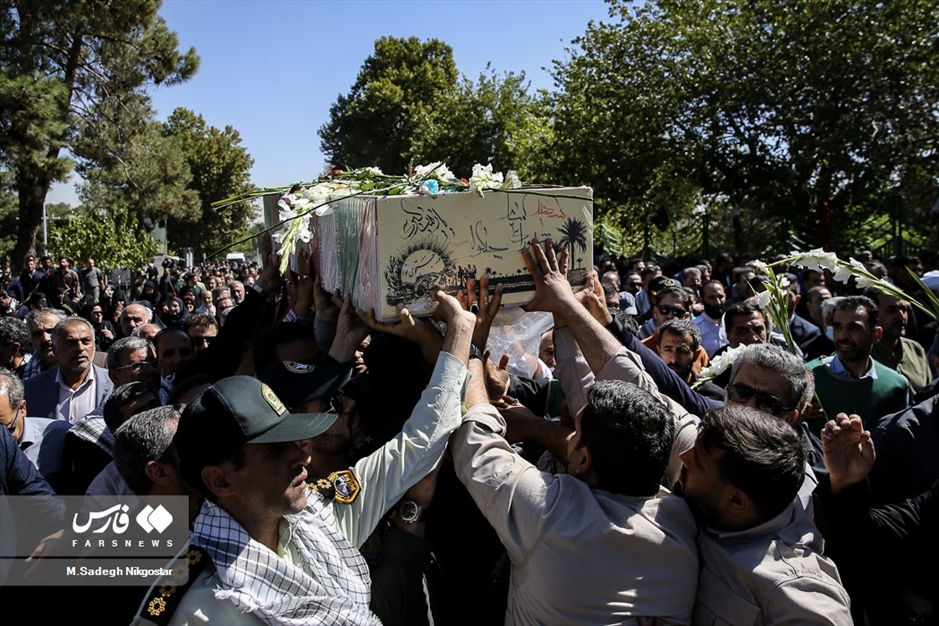 تشییع و تدفین شهید گمنام در دانشکده هواپیمایی کشوری