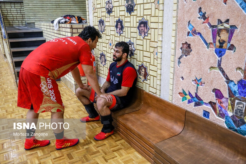 آخرین تمرین تیم ملی کشتی آزاد پیش از مسابقات قهرمانی جهان ۲۰۲۳