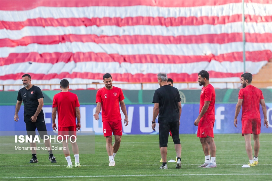 تمرین و نشست خبری تیم فوتبال پرسپولیس پیش از دیدار با النصر عربستان