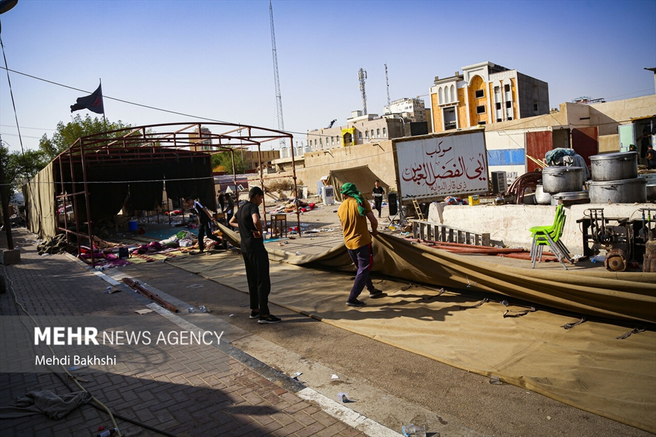 جمع آوری موکب‌های اربعین در کربلا