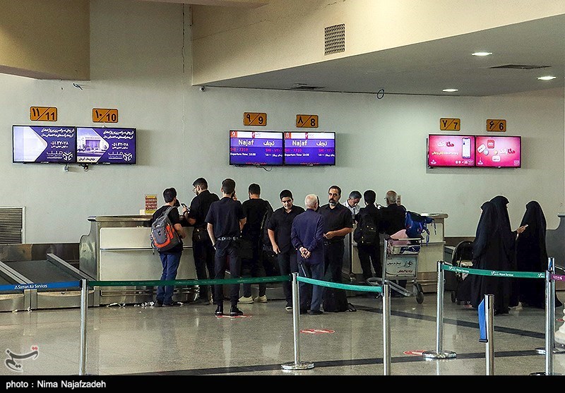 اعزام زائران اربعین حسینی از فرودگاه مشهدمقدس