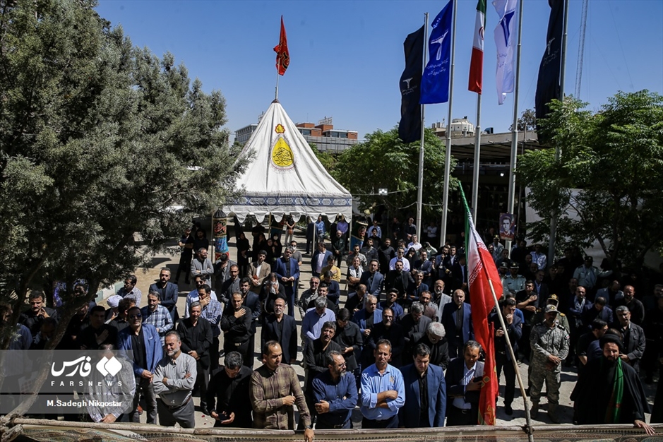 تشییع و تدفین شهید گمنام در دانشکده هواپیمایی کشوری