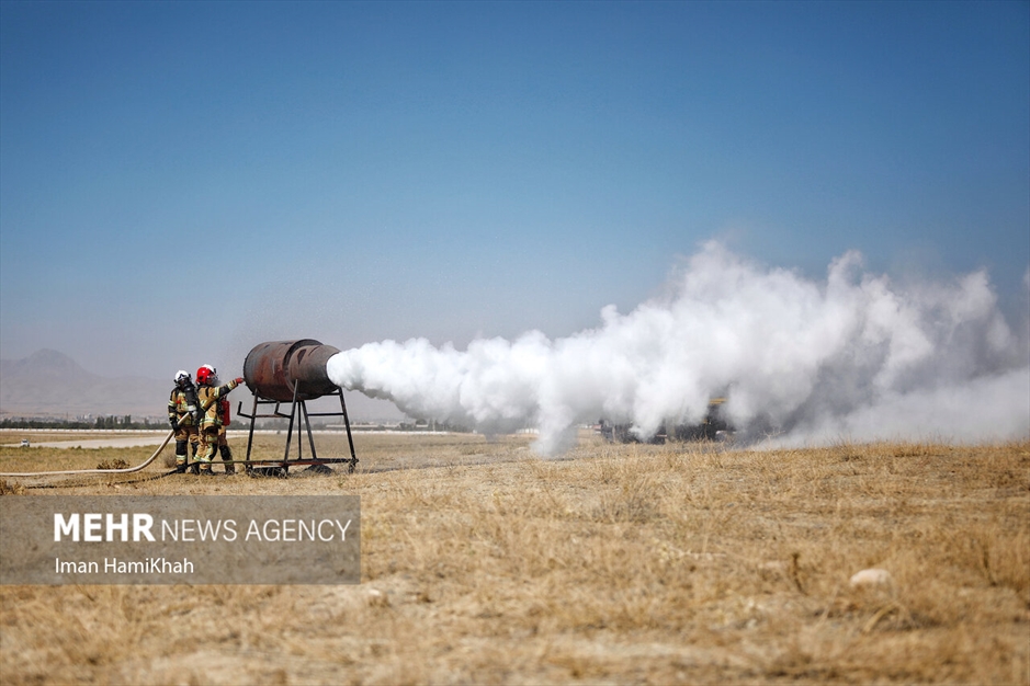 مانور طرح اضطراری در فرودگاه همدان