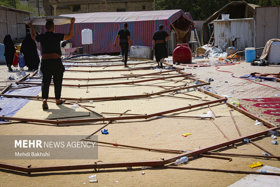 جمع آوری موکب‌های اربعین در کربلا