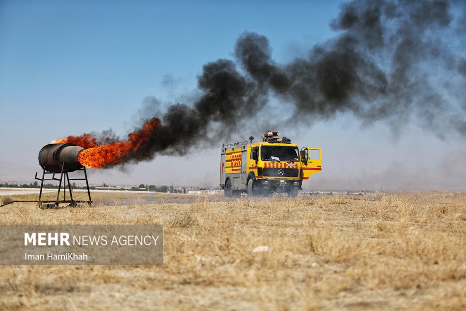 مانور طرح اضطراری در فرودگاه همدان