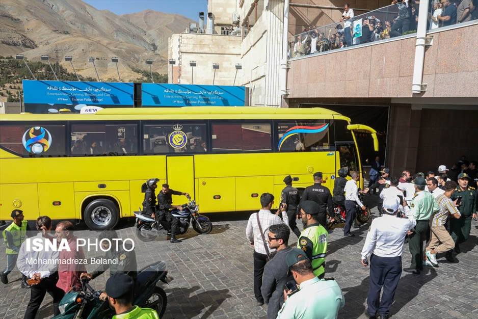 ورود تیم فوتبال النصر عربستان به هتل اسپیناس پالاس