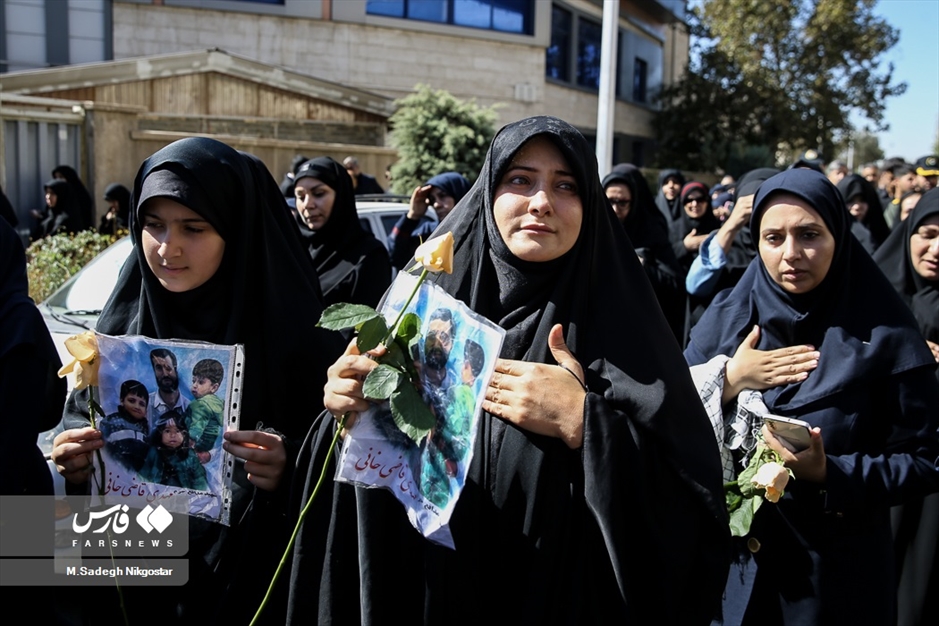 تشییع و تدفین شهید گمنام در دانشکده هواپیمایی کشوری