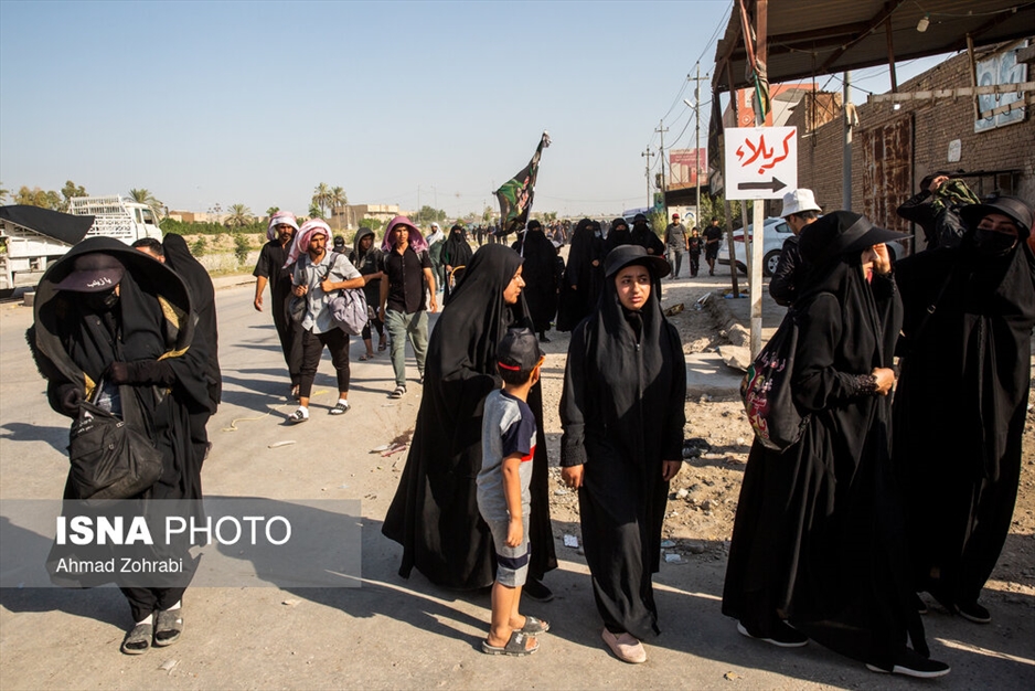 پیاده روی زائرین اربعین از حله به سمت طویریج