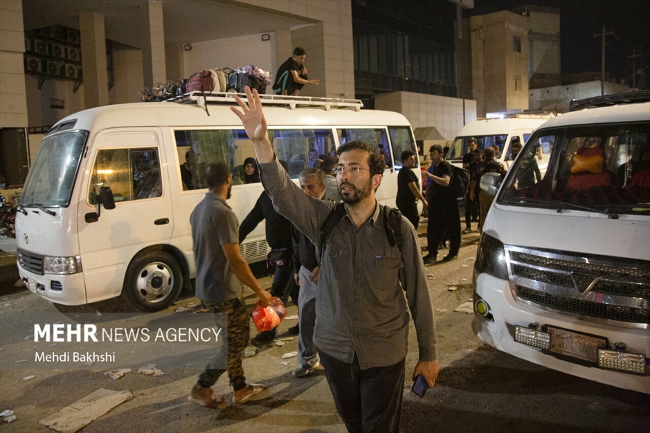 بازگشت شبانه زائران اربعین