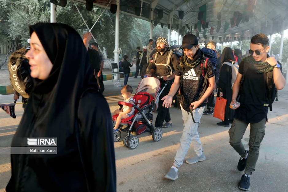 تردد زائران اربعین از مرز خسروی