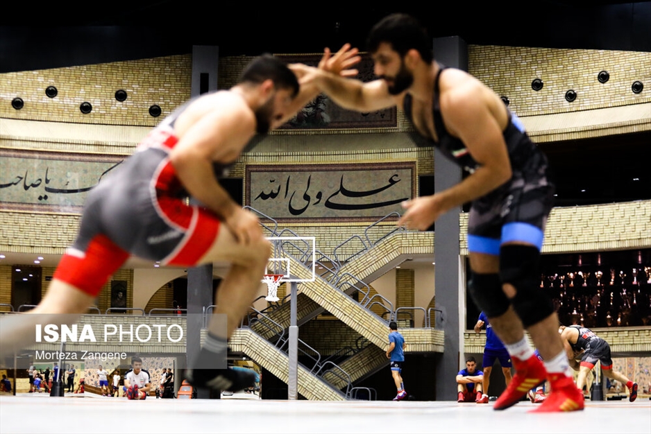 آخرین تمرین تیم ملی کشتی آزاد پیش از مسابقات قهرمانی جهان ۲۰۲۳