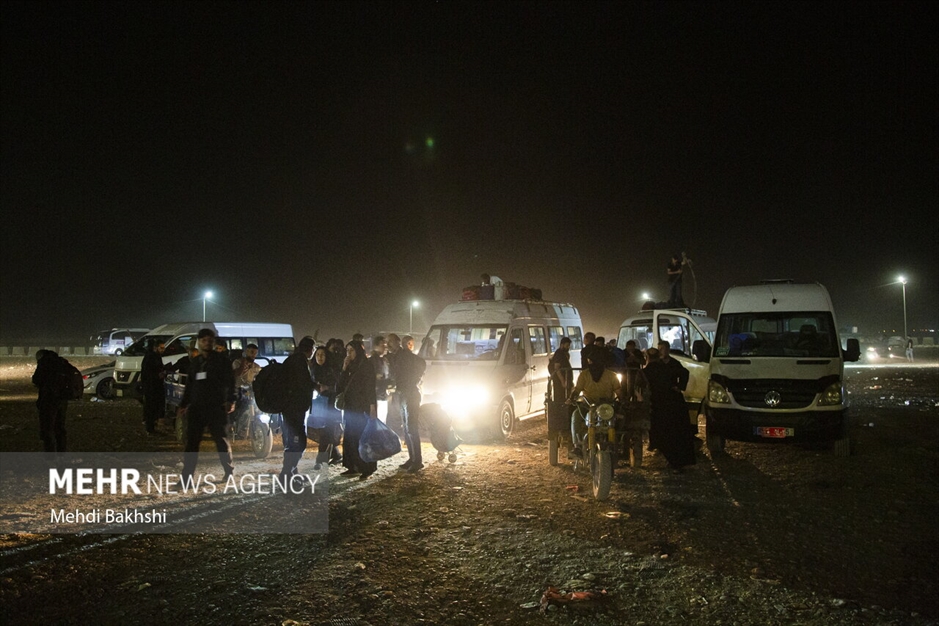 بازگشت شبانه زائران اربعین