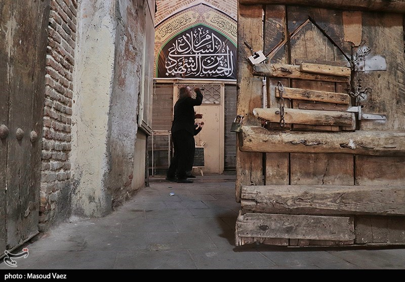 مراسم عزاداری به مناسبت شهادت امام رضا در بازار تبریز