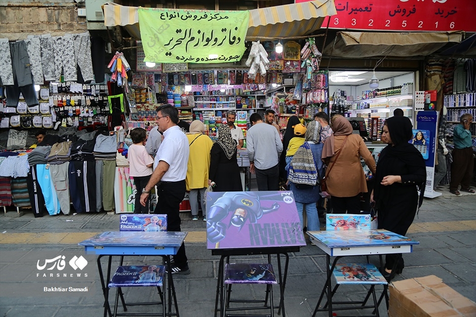 بازار لوازم التحریر سنندج در آستانه آغاز سال تحصیلی جدید