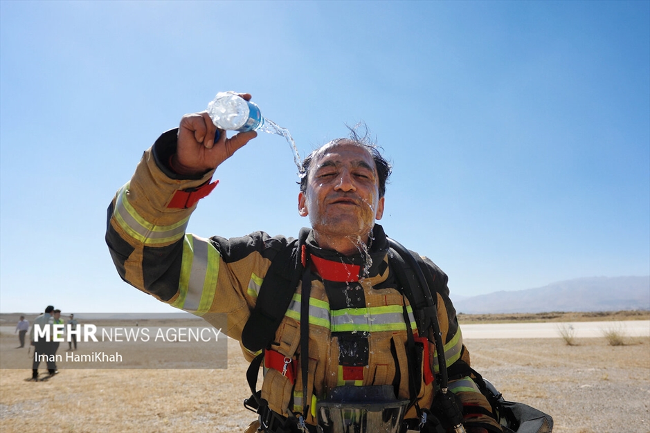 مانور طرح اضطراری در فرودگاه همدان