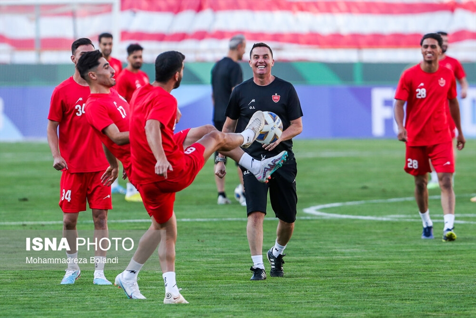 تمرین و نشست خبری تیم فوتبال پرسپولیس پیش از دیدار با النصر عربستان