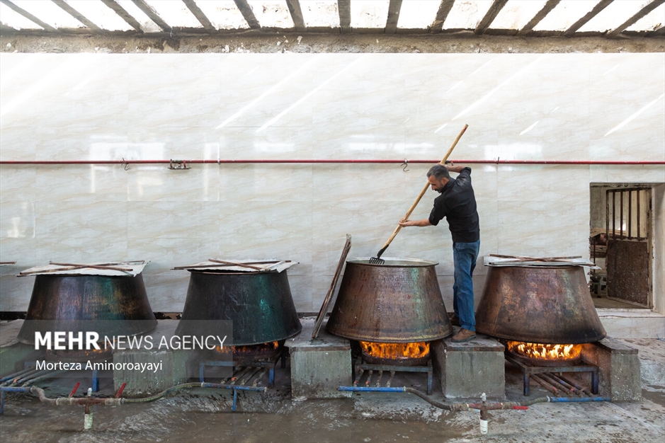 آئین حلیم پزان در روستای «کفکی» 