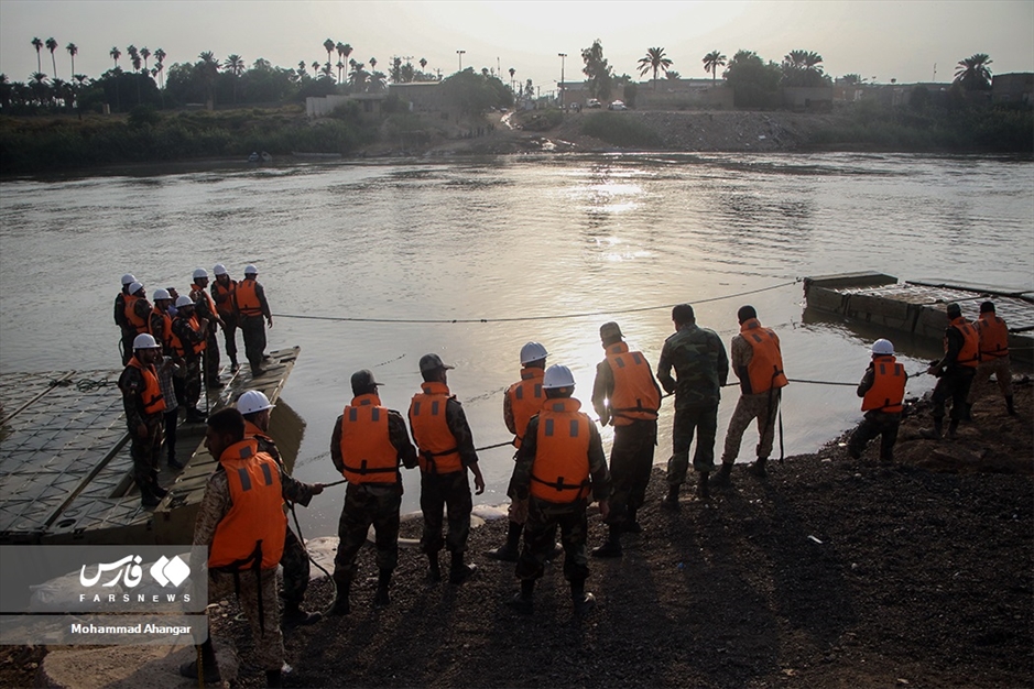 نصب پل شناور «عنافچه» توسط ارتش