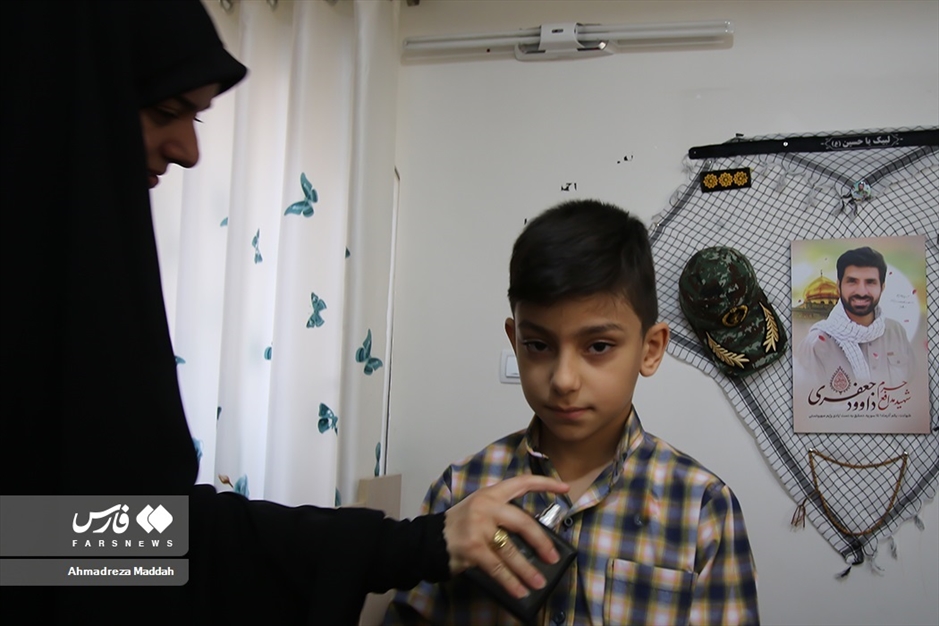 اولین روز مدرسه فرزند شهید مدافع حرم«داوود جعفری»