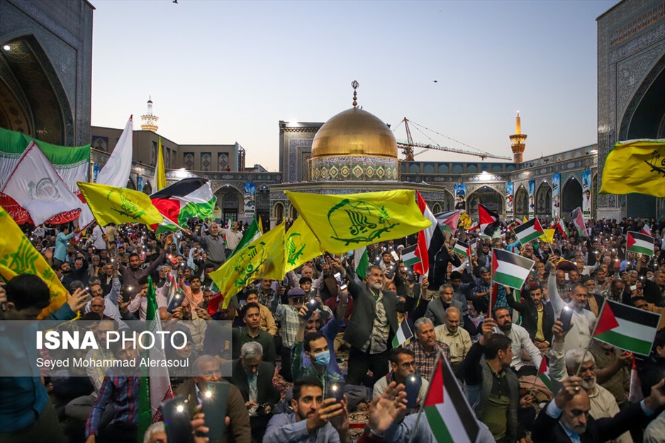 اجتماع همبستگی با جبهه مقاومت فلسطین در حرم مطهر رضوی