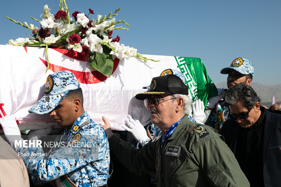 مراسم تشییع پیکر خلبان پیشکسوت محمود ضرابی