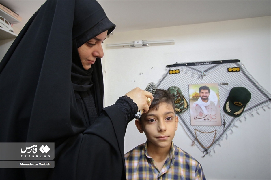 اولین روز مدرسه فرزند شهید مدافع حرم«داوود جعفری»