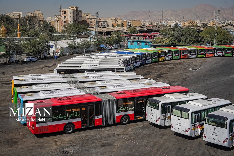  آیین بهره‌برداری از طرح نوسازی حمل و نقل عمومی تهران