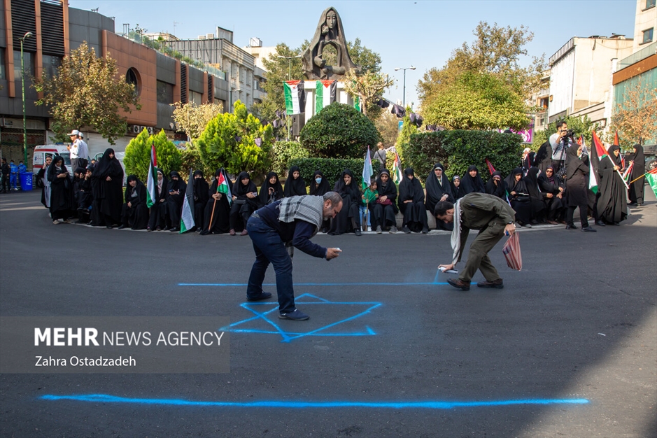 تجمع مادران و کودکان در حمایت از مردم فلسطین