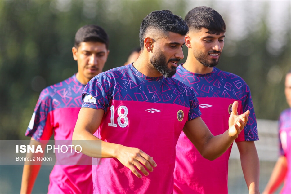 تمرین تیم سپاهان پیش از دیدار با الاتحاد عربستان