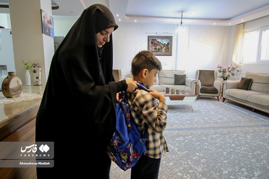 اولین روز مدرسه فرزند شهید مدافع حرم«داوود جعفری»