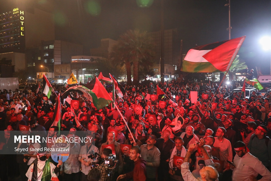 تجمع مردمی در حمایت از پیروزی مردم فلسطین