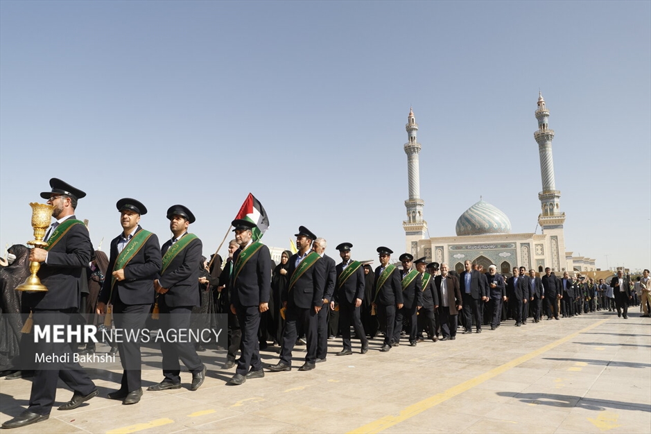 کاروان استقبال نمادین ورود حضرت معصومه سلام‌الله‌علیها به قم