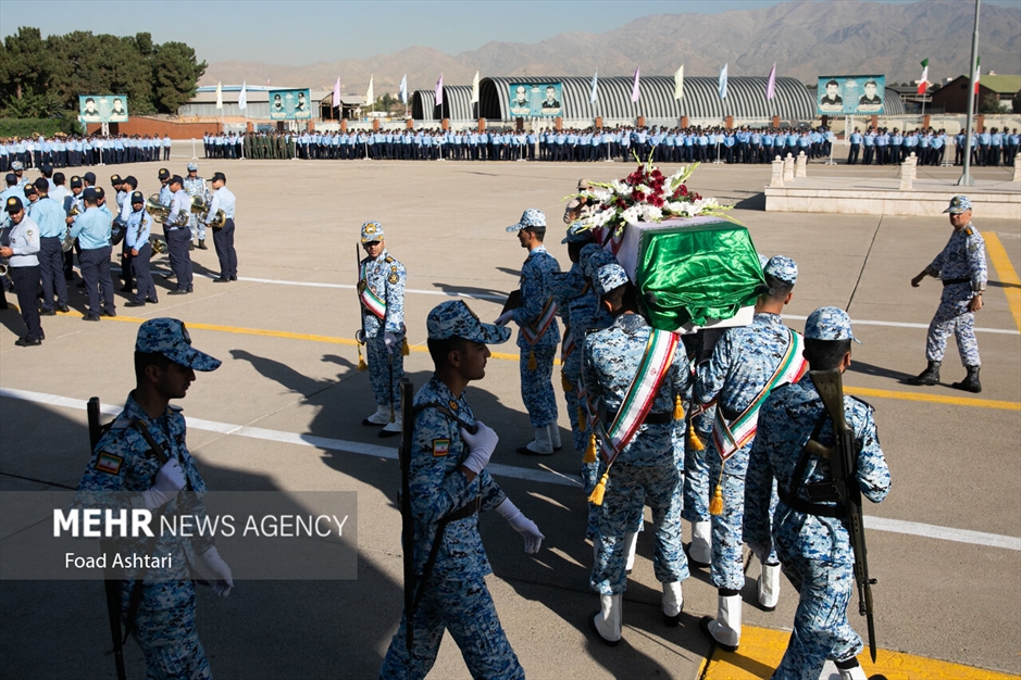 مراسم تشییع پیکر خلبان پیشکسوت محمود ضرابی