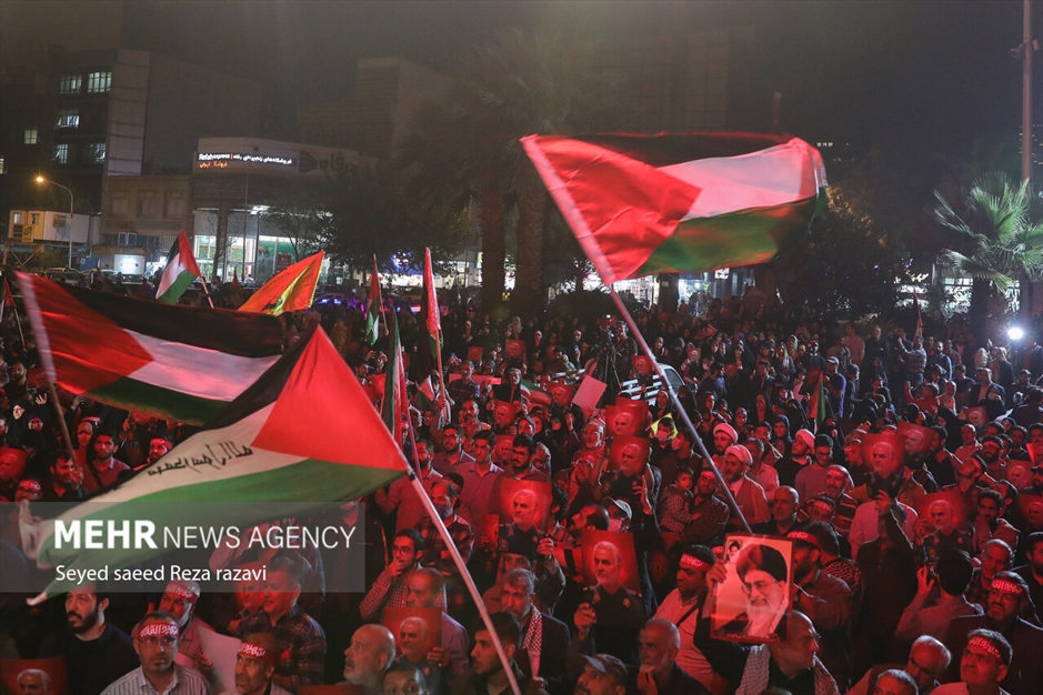 تجمع مردمی در حمایت از پیروزی مردم فلسطین